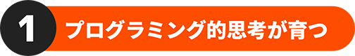 1 プログラミング的思考が育つ