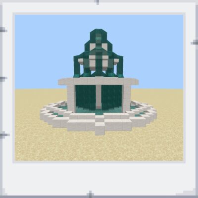 北欧風の噴水のマイクラワールド