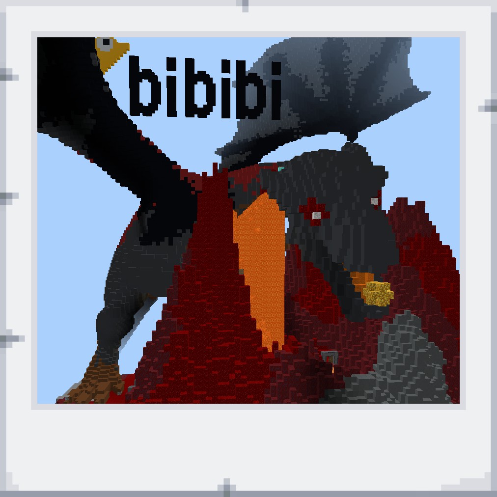 マグマだらけのドラゴン火山のマイクラワールド